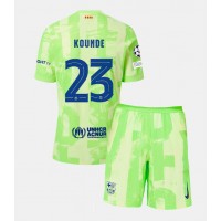 Fotbalové Dres Barcelona Jules Kounde #23 Dětské Alternativní 2024-25 Krátký Rukáv (+ trenýrky)